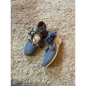 VIONIC‎ Kaitlyn Espadrille Wedge Blue closed toe size 8.5
